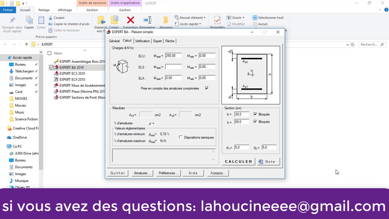 EXPERT BA   flexion simple  logiciel dans 15 min