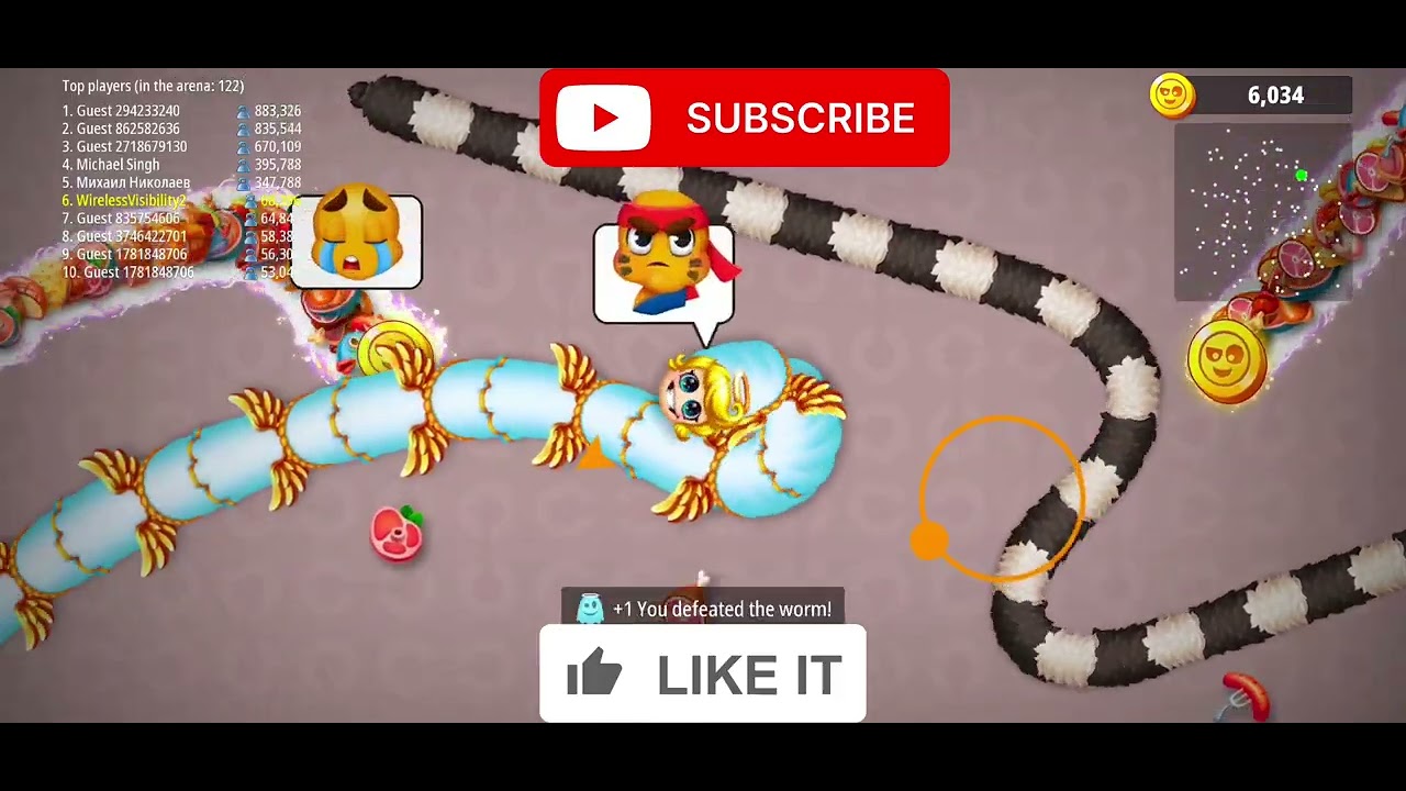 Road to TOP Rank 🏆 Worms Zone.io High Score #games #gaming #wormszone #snake 