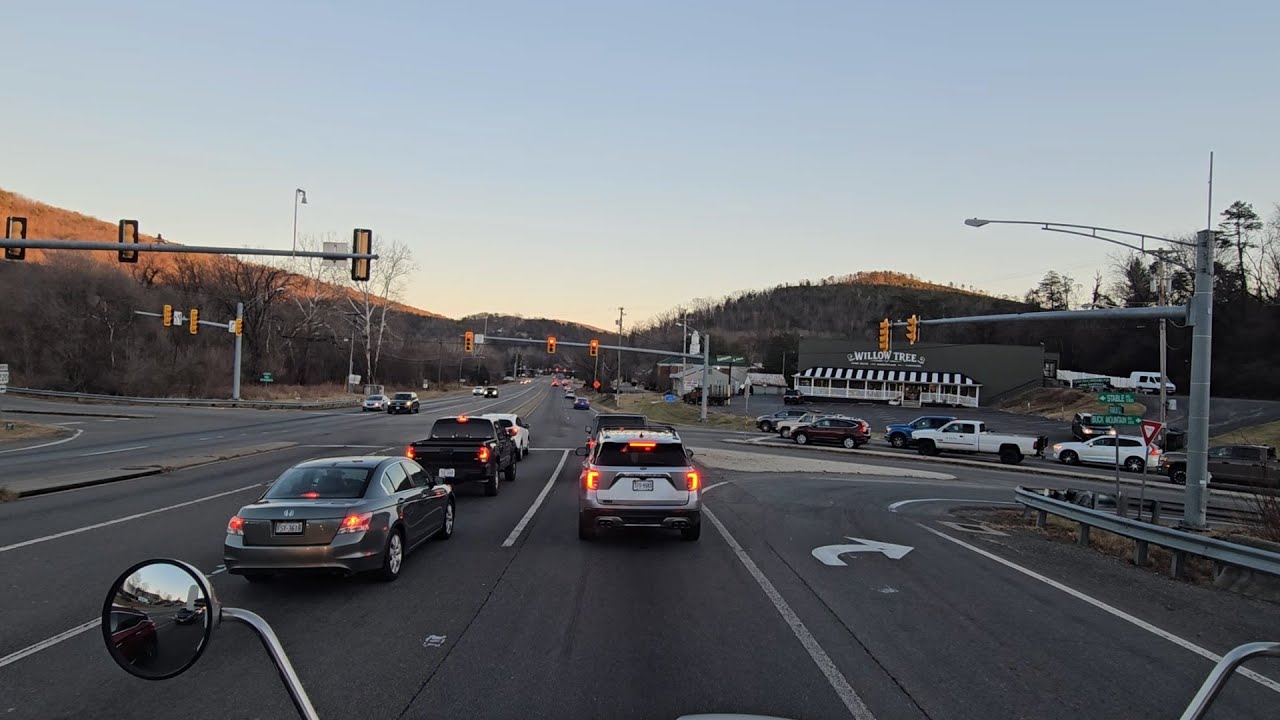 1/26/26, Route 220 Views: Sunset Drive Through The Blue Ridge Foothills In A Big Rig 