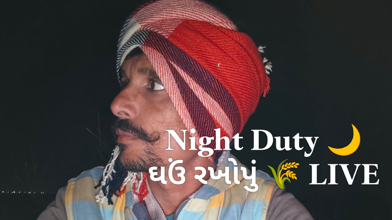 ફરી Night Duty 🌙 | ઘઉં 🌾 રખોપું LIVE | Khedut Life Night Work | Wheat Field Live