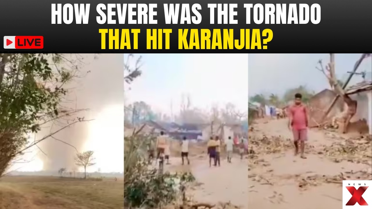 Odisha Tornado LIVE: Powerful Tornado Hits Villages Near Karanjia In Mayurbhanj Odisha