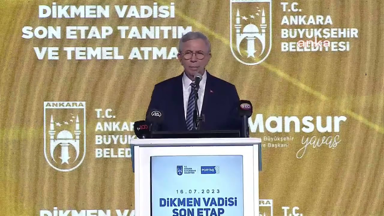 Ankara Büyükşehir Belediye Başkanı Mansur Yavaş, Dikmen Vadisi Son Etap Temel Atma Töreninde