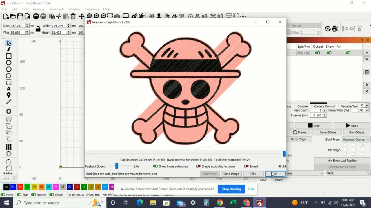 SCULPFUN S10 - Probando y configurando láser en unos jeans