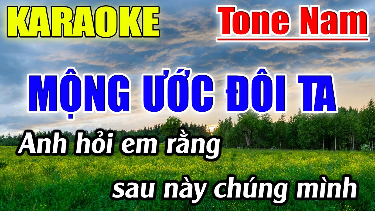 Mộng Ước Đôi Ta Karaoke Tone Nam ( F#m ) Karaoke Lâm Beat - Beat Mới