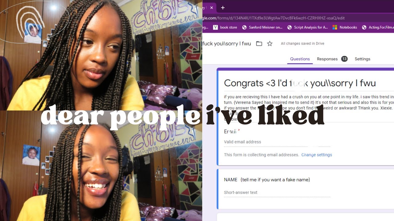 I sent a quiz to my x-crushes