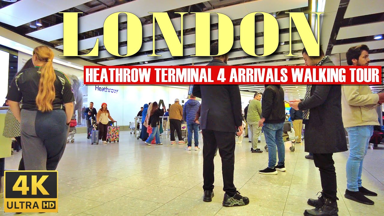 Heathrow Terminal 4 Landside Arrivals Tour | Waiting Area & Meeting Point Walk LHR