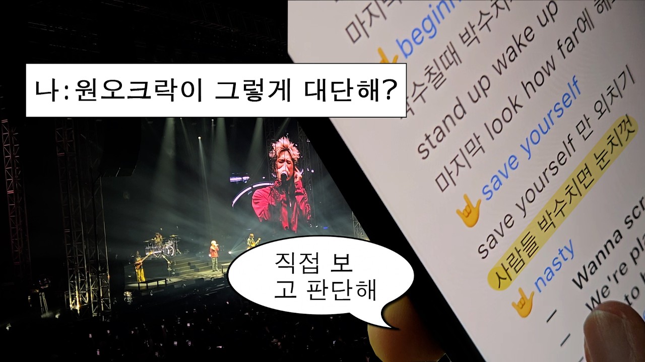 원오크락 뉴비 받아주세요 | ONE OK ROCK 내한 콘서트 브이로그