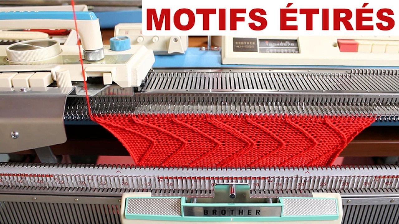 Tutoriel : Motifs étirés à la machine à tricoter DOUBLE FONTURE | Brother KH588 & KR587