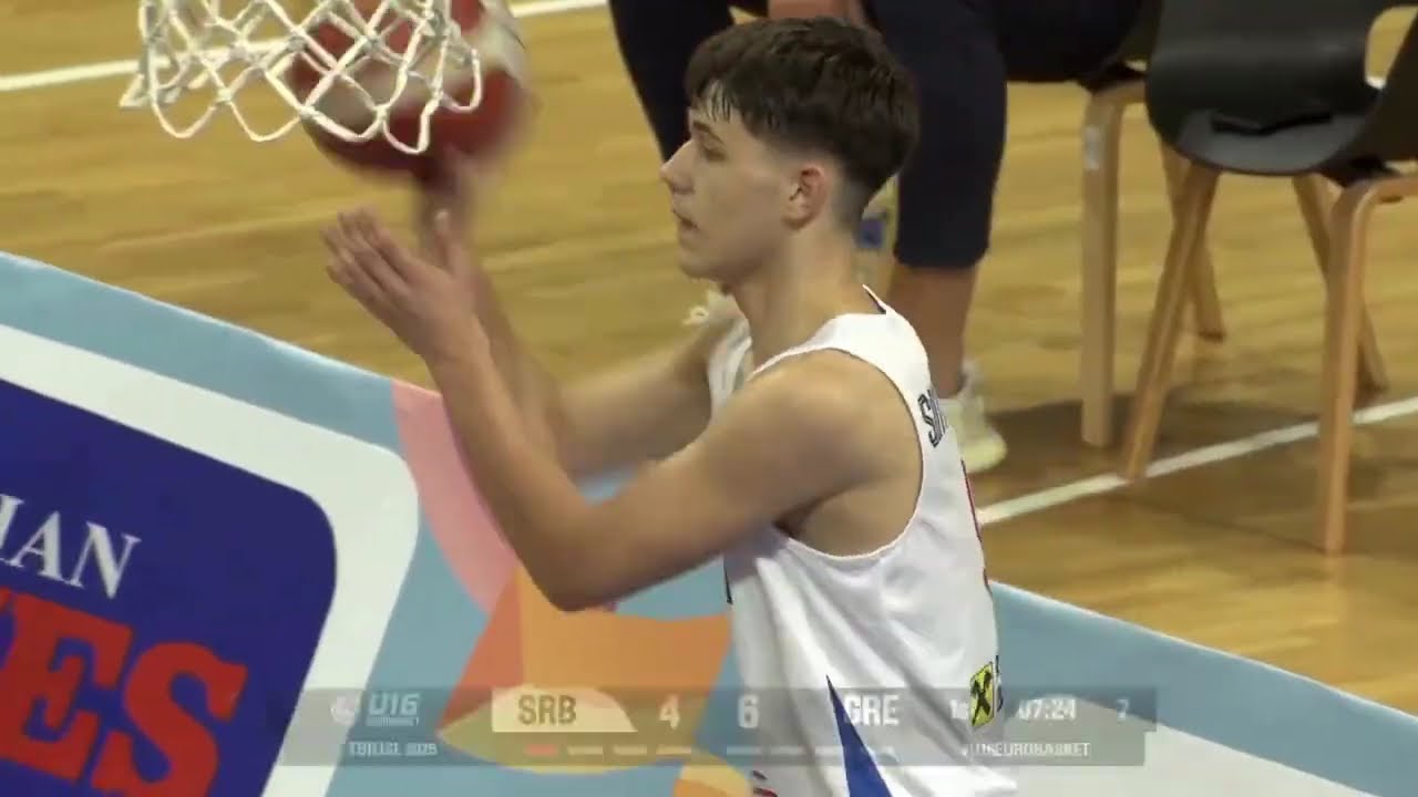 OGNJEN SIMJANOVSKI(2009)U16 EUROBASKET HIGHLIGHTS(RD 16- QR 8-SEMI.FINAL - FINAL)TEAM:CRVENA ZVEZDA.