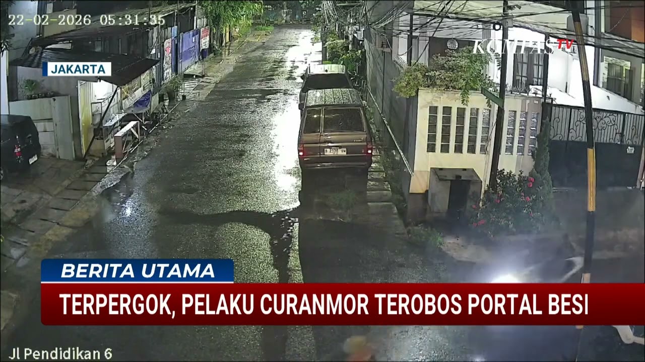 Satpam Gagalkan Aksi Curanmor Terobos Portal Besi