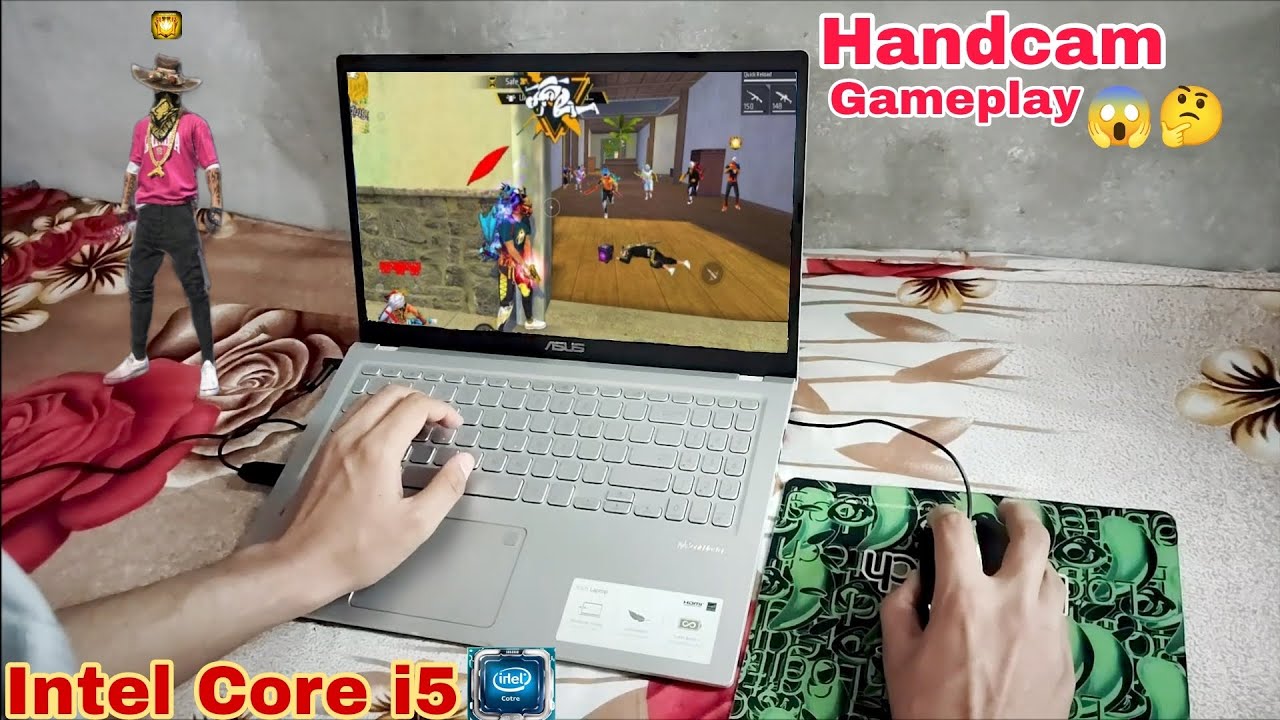 Asus laptop😯 Intel Core i5 Me Free Fire 🔥 Live Test 😈 Handcam Gameplay || #handcam #intelcorei5