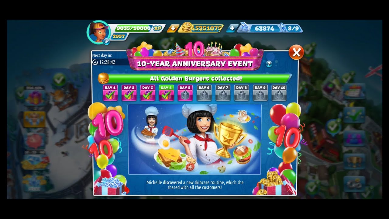 Cooking Fever - 10-YEAR ANNIVERSARY EVENT - DAY 3-4  *UPDATE ASAP*
