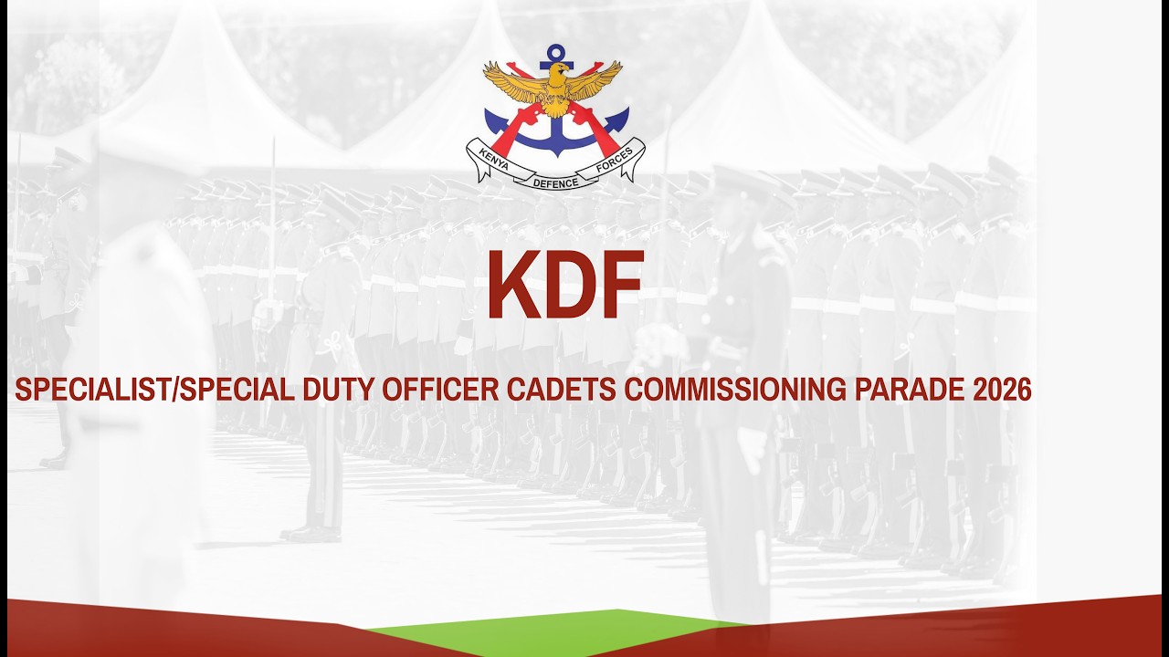 KDF Specialists / Special Duty Officer Cadets pass-out Parade 2026