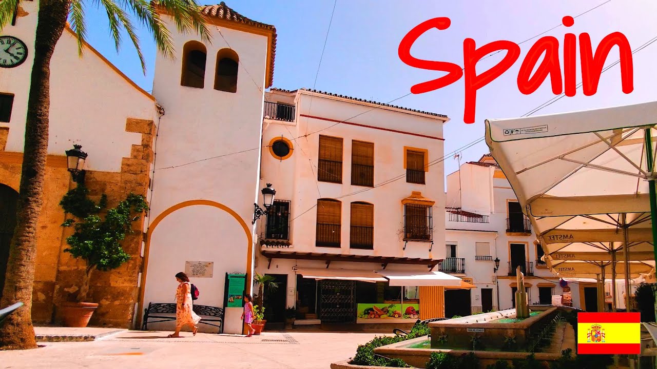 Ojen Town main square (Marbella, Spain) Relaxing View from the cafe