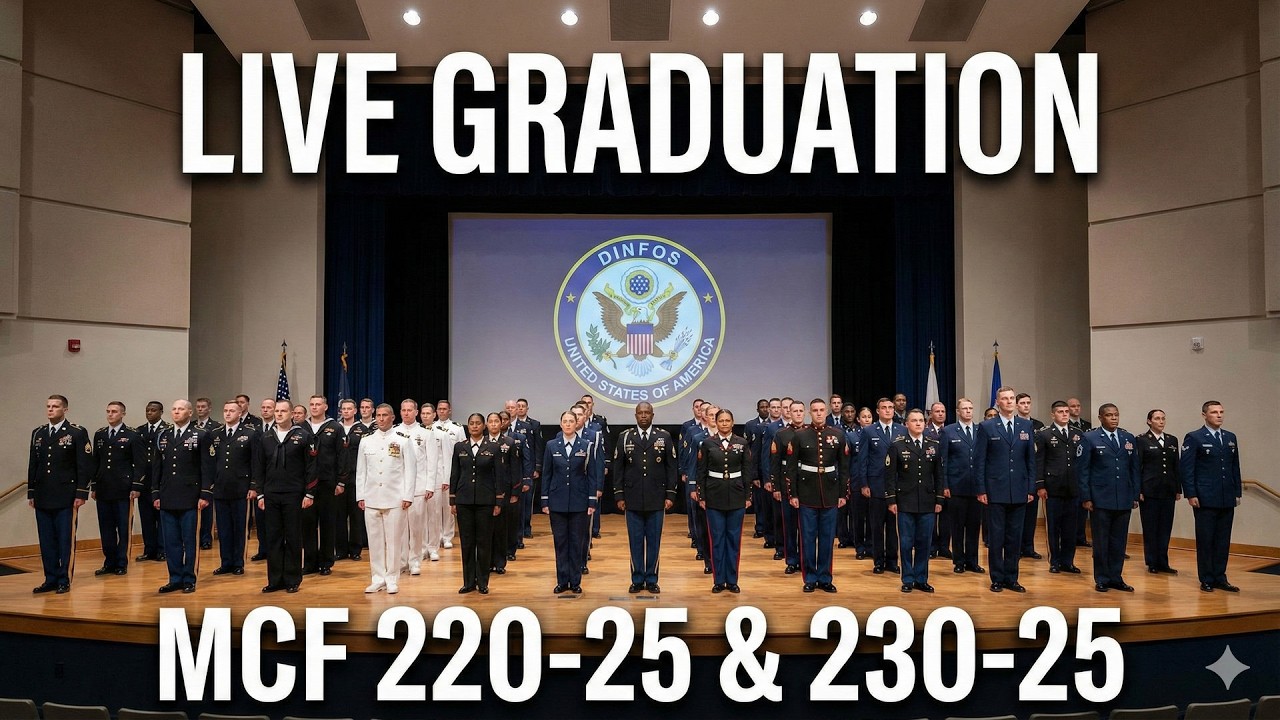 LIVE: DINFOS Graduation | MCF 220-25 & 230-25 | Defense Information School
