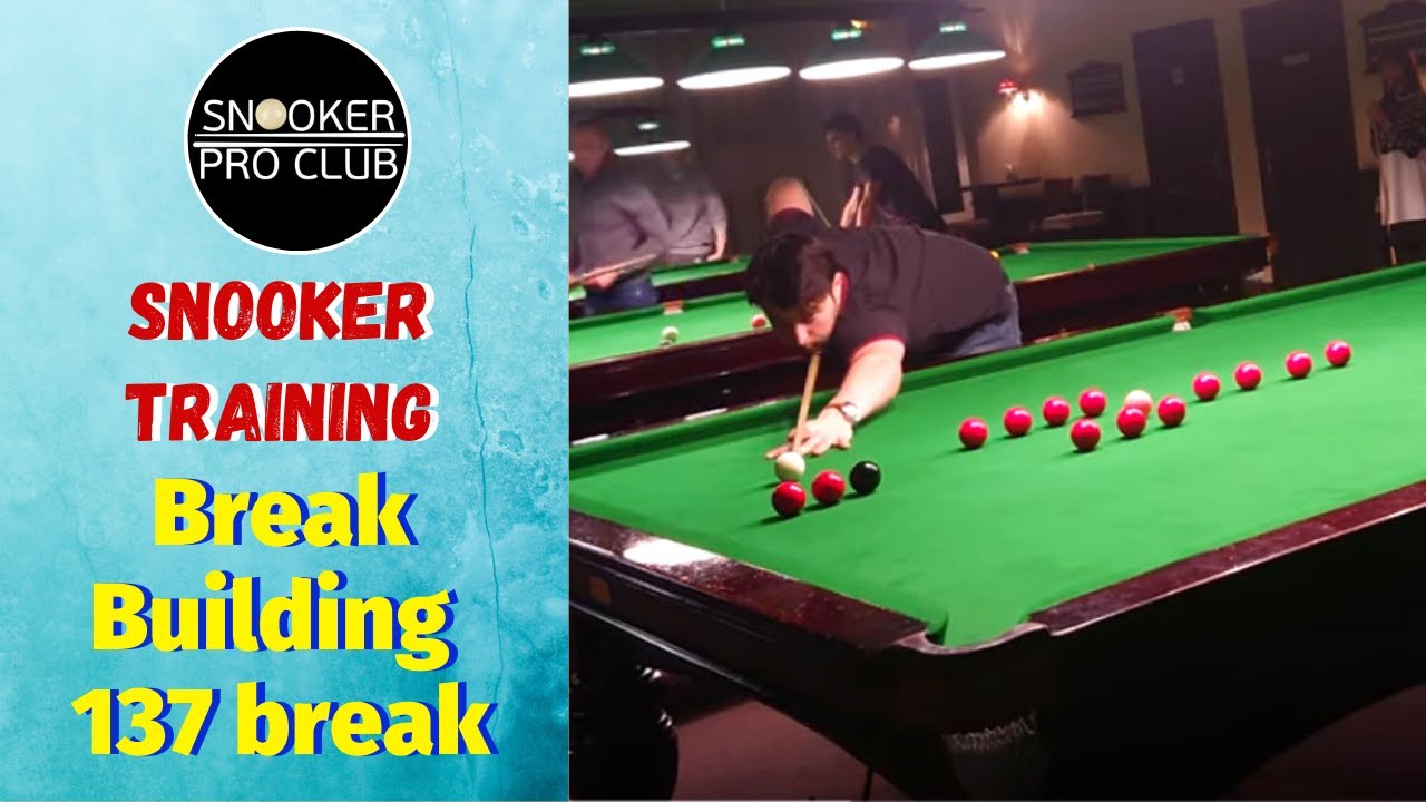 Snooker training - Total clearance Break Building 137 break