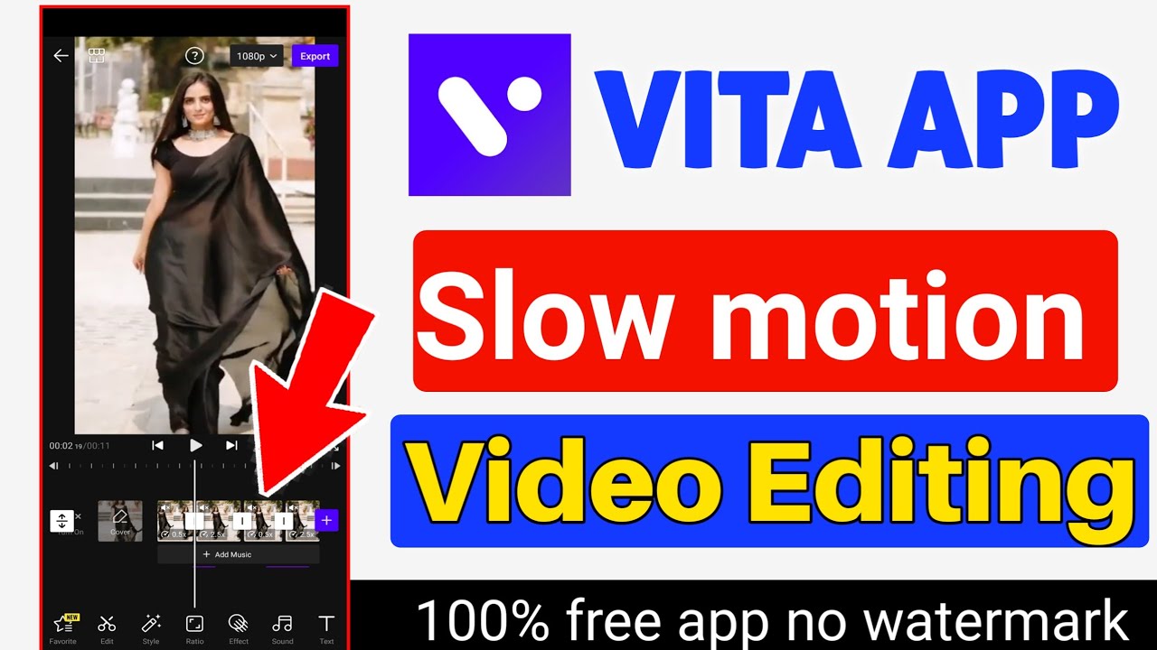 Vita app se slow motion kaise kare| slow motion editing 🔥🔥
