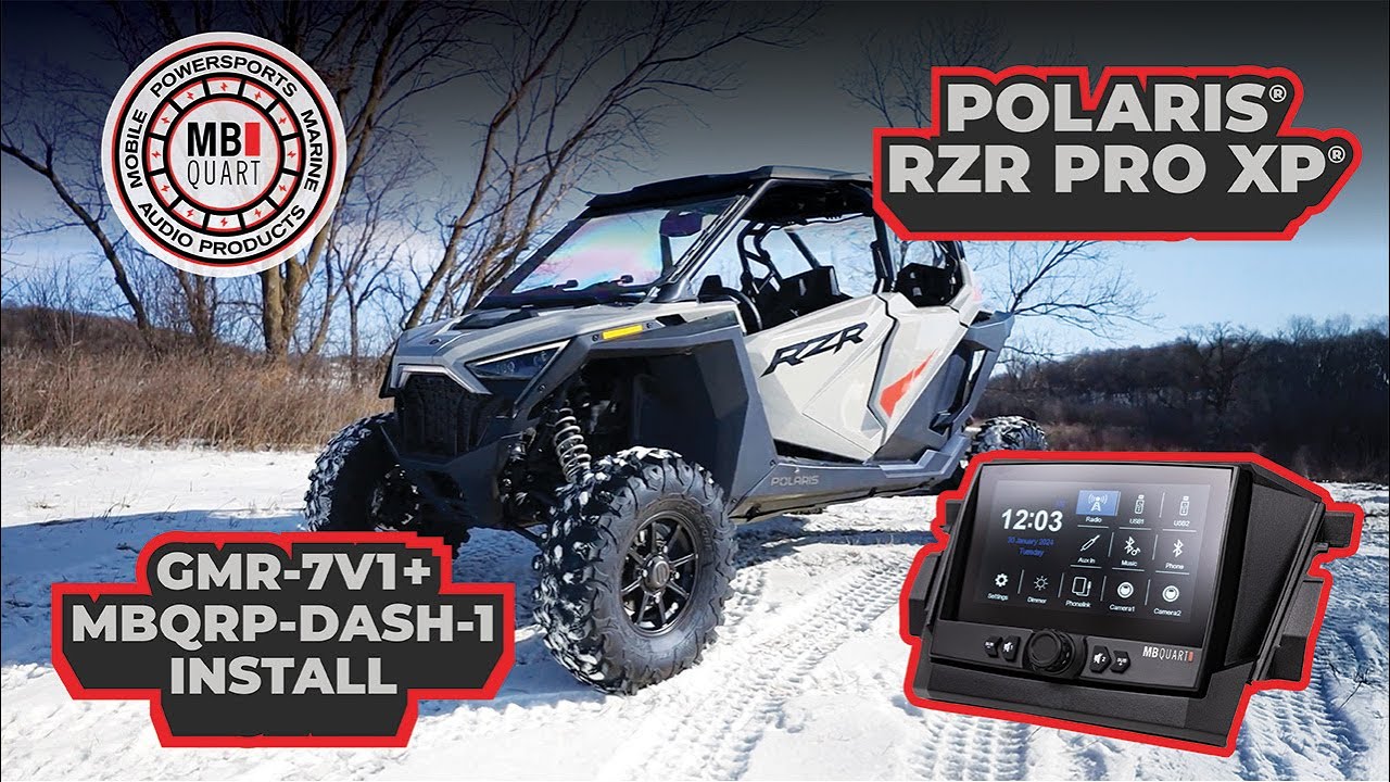 MB Quart Polaris RZR Pro XP/Pro R/Turbo R CarPlay Source Unit GMR7V1 & Dash Kit MBQRP-DASH-1 Install