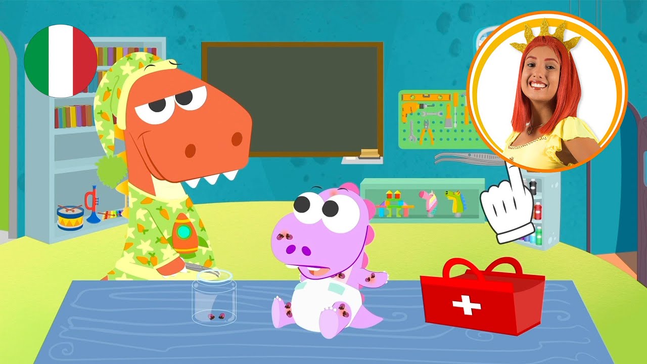 Impara con Eddie 🏥😣 Eddie toglie le zecche al cuginetto bebè Gugu 👶🏻