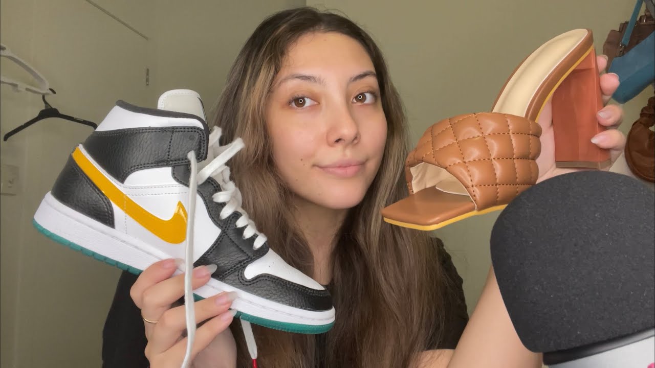 ASMR fast and aggressive shoe scratching + tapping | Whispered