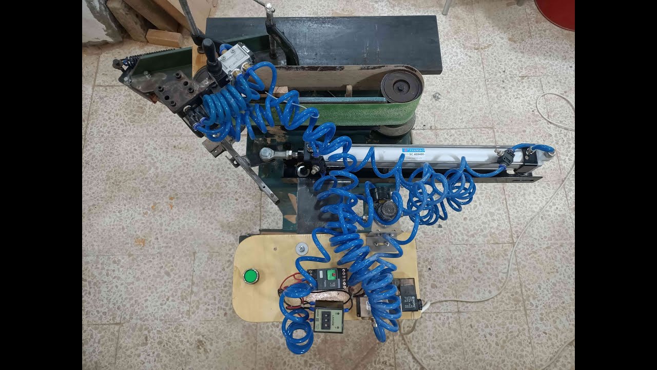 ماكينة الصنفرة الشريط صناعة محلية بإمكانيات خارقة.لحام الصنفرة الشريط جزء 1