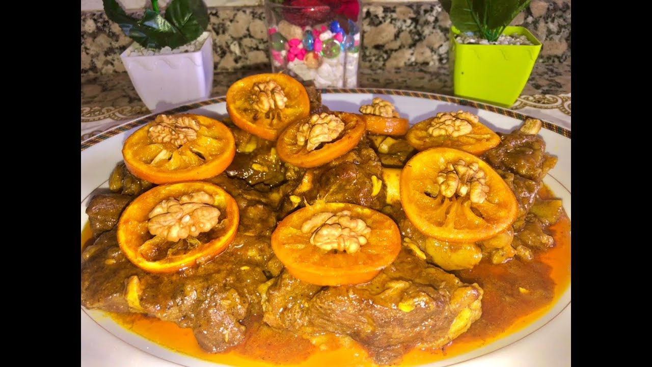 اخر مكاين♡لحم بالليمون او البرتقال🍊 كيجي محمر معلك ومضغمر😋 بحال ديال الأعراس مهم راه شاكر راسوا😉