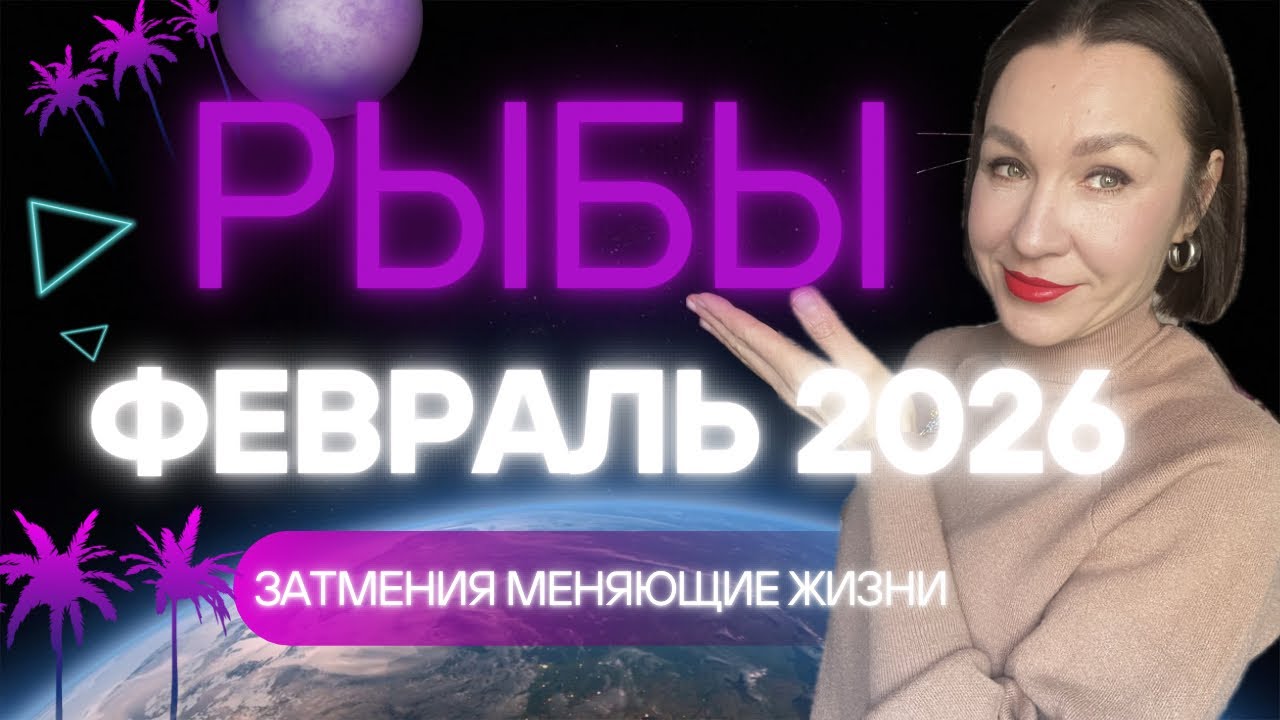 РЫБЫ- ФЕВРАЛЬ 2026 ГОРОСКОП. ЗАВЕРШЕНИЯ ЦИКЛА ПОДГОТОВКА К НОВОМУ. #астропрогноз #гороскоп2026 #рыбы