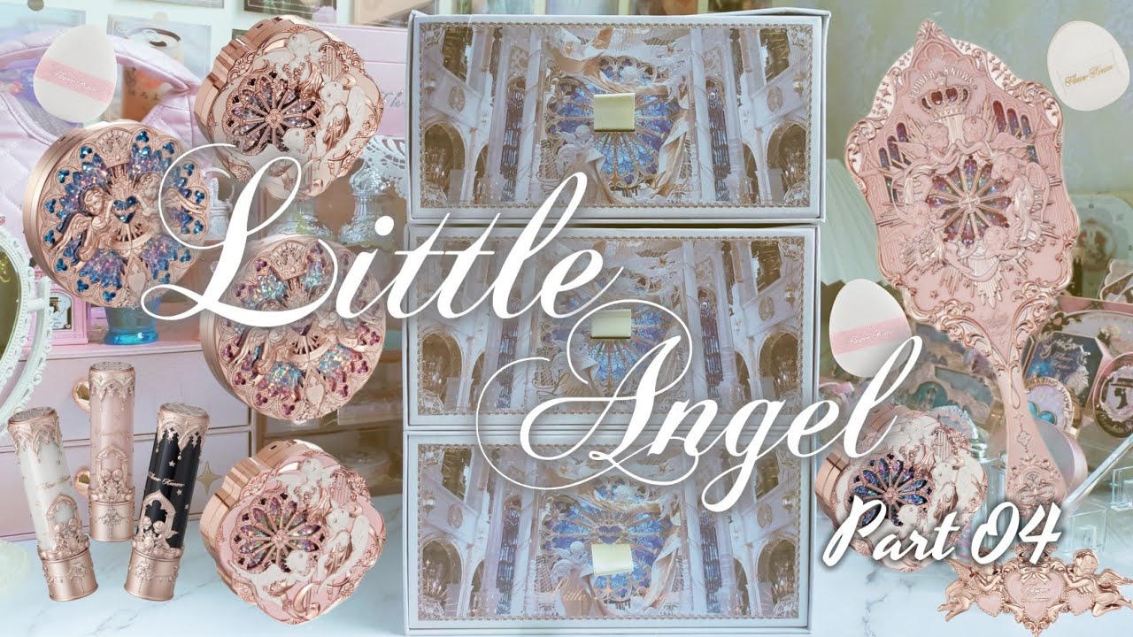 𐙚 ASMR UNBOXING FLOWER KNOWS LITTLE ANGEL REVIEW & SWATCHES 🏹 AESTHETIC ANGELCORE MAKEUP | PART 4
