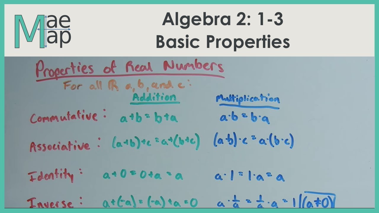 Algebra 2: 1-3 Basic Properties