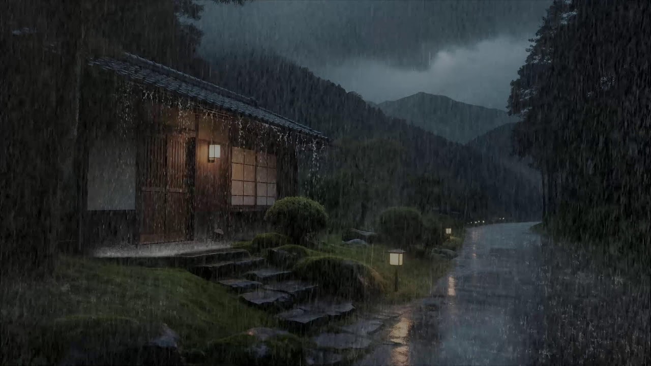 Relax Completely Rain Sounds Over Wooden Roof for Deep Sleep and Healing