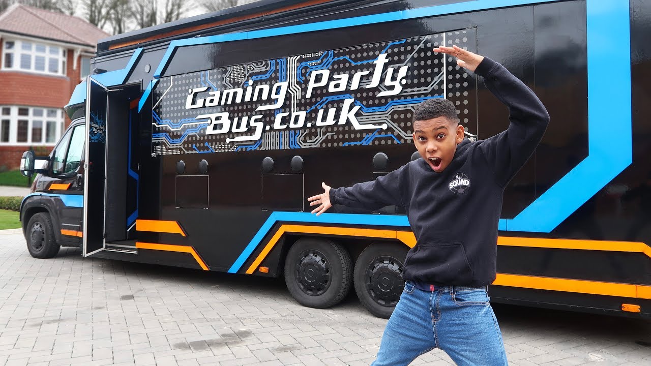GIANT! GAMING Party Bus Came To My HOUSE