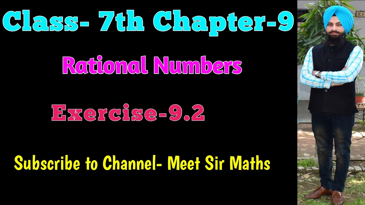 |Class-7|Chapter-9|Rational Numbers|Exercise-9.2|Meet Sir Maths| PSEB| NCERT| CBSE|