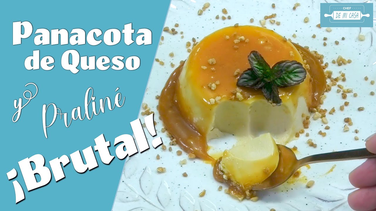 ¡BRUTAL!!! 🙉 Panacota de Queso y Praliné 🤩 (NO PODRÁS PARAR DE COMERLA) 🤤 Panna Cotta CASERA