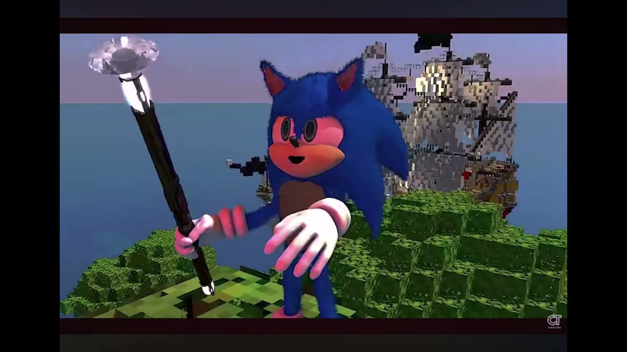 sonic spoof 10 ft.sonic ft.sonic e.x.e (3D Minecraft animation)