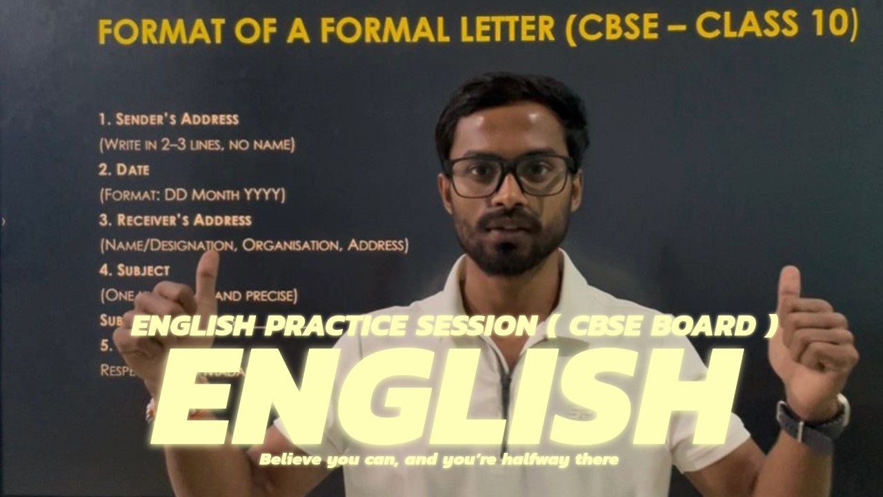 One Last Revision English LIVE |  CBSE Class 10 Board Exam 2026 | Writing Section | Nipracademy