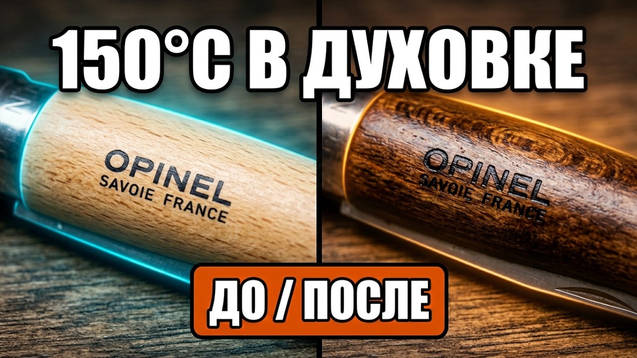 Изменение цвета рукояти ножей Opinel с помощью прожарки в духовке - Custom Opinel / SteinHouse