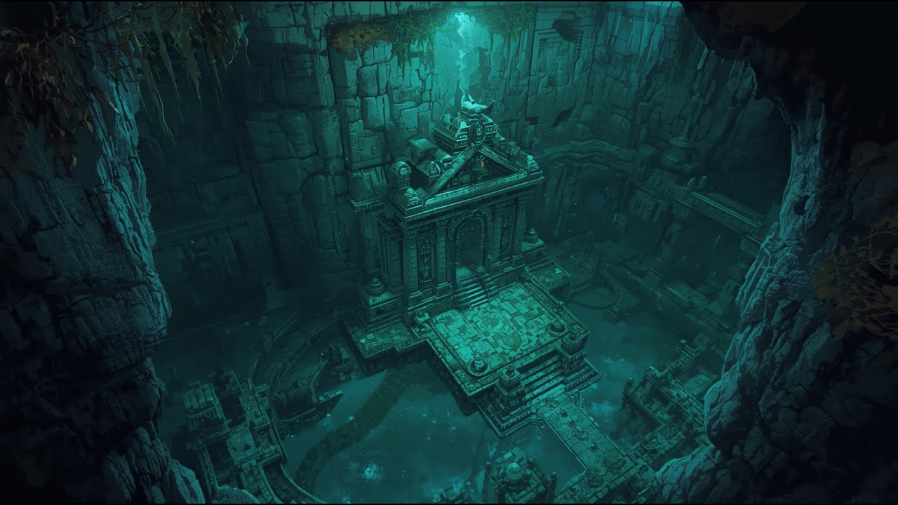🌊 Sunken Temple Exploration | Atmospheric Underwater D&D Music (Half Hour)