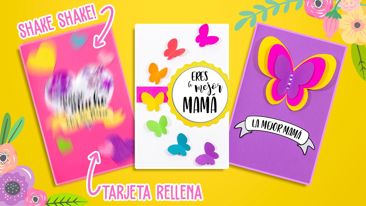 DIY: HERMOSAS tarjetas para MAMÁ/SHAKER CARD (AGITABLE) rellena de lentejuela - DÍA DE LAS MADRES