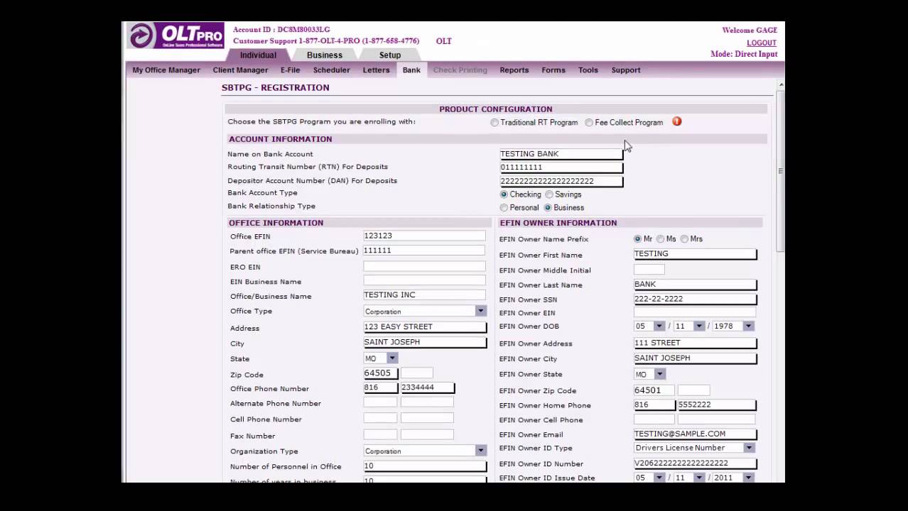 Bank Enrollment