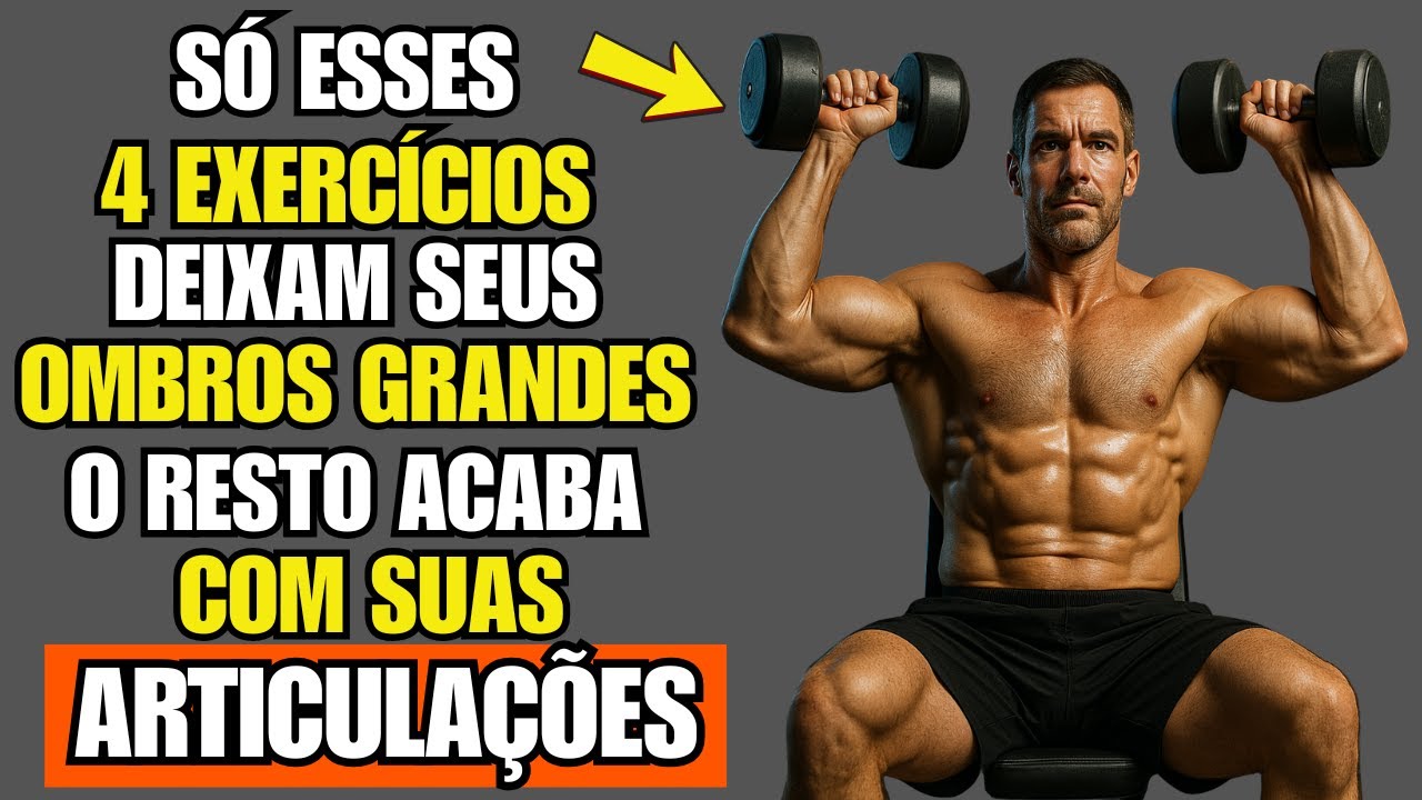 Só Esses 4 Exercícios Deixam Seus OMBROS GRANDES Após os 40 (o RESTO ACABA com suas Articulações)