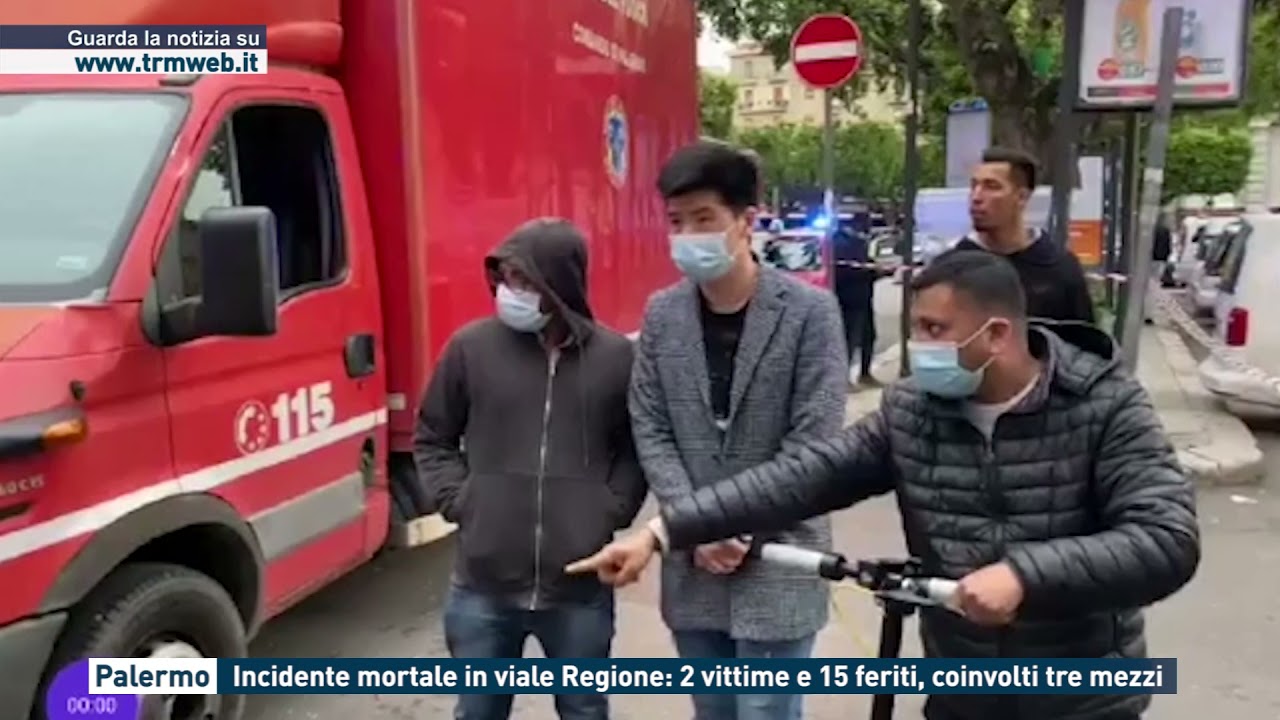 Palermo - Incidente mortale in viale Regione: 2 vittime e 15 feriti, coinvolti tre mezzi