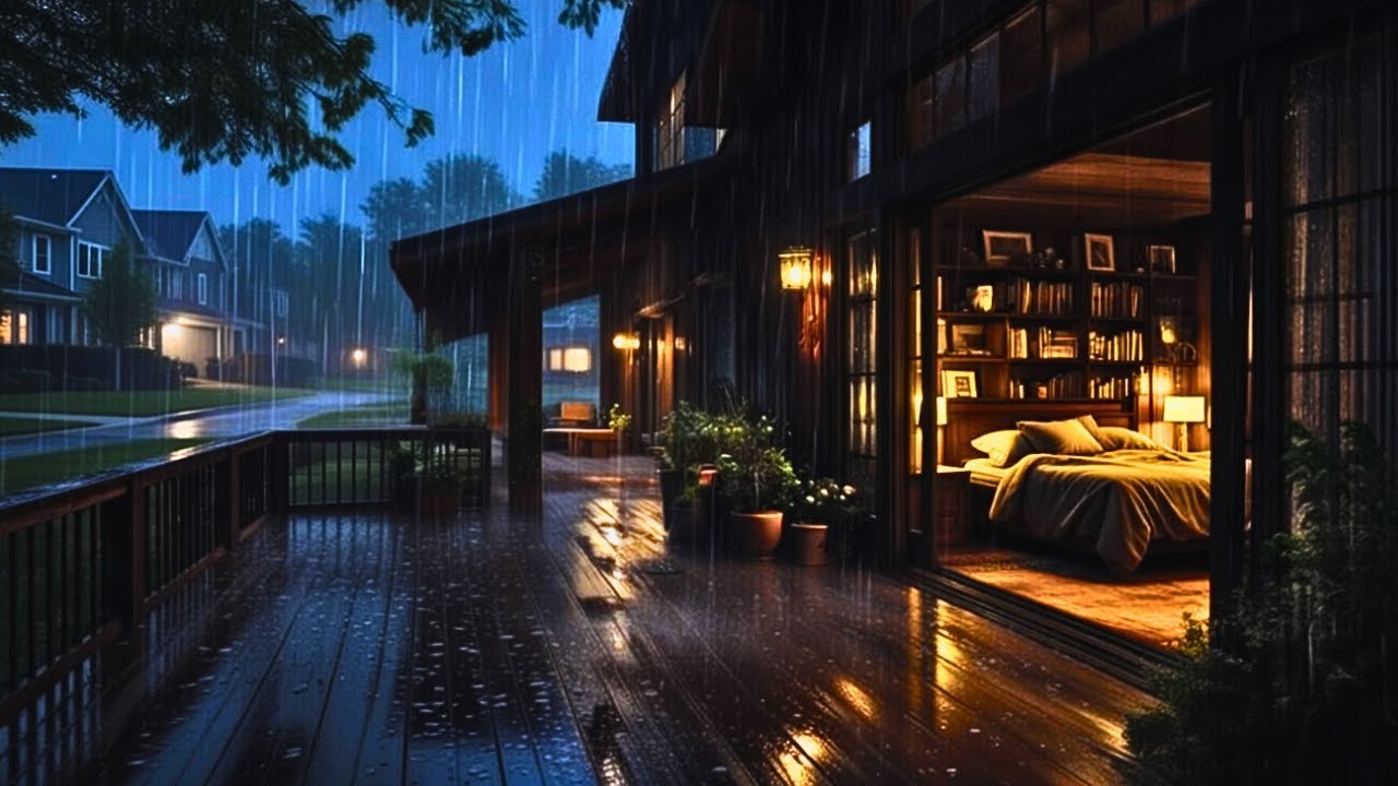 🔴 Sleep FAST with Gentle Night Rain – NO ADS | Real Rain Ambience