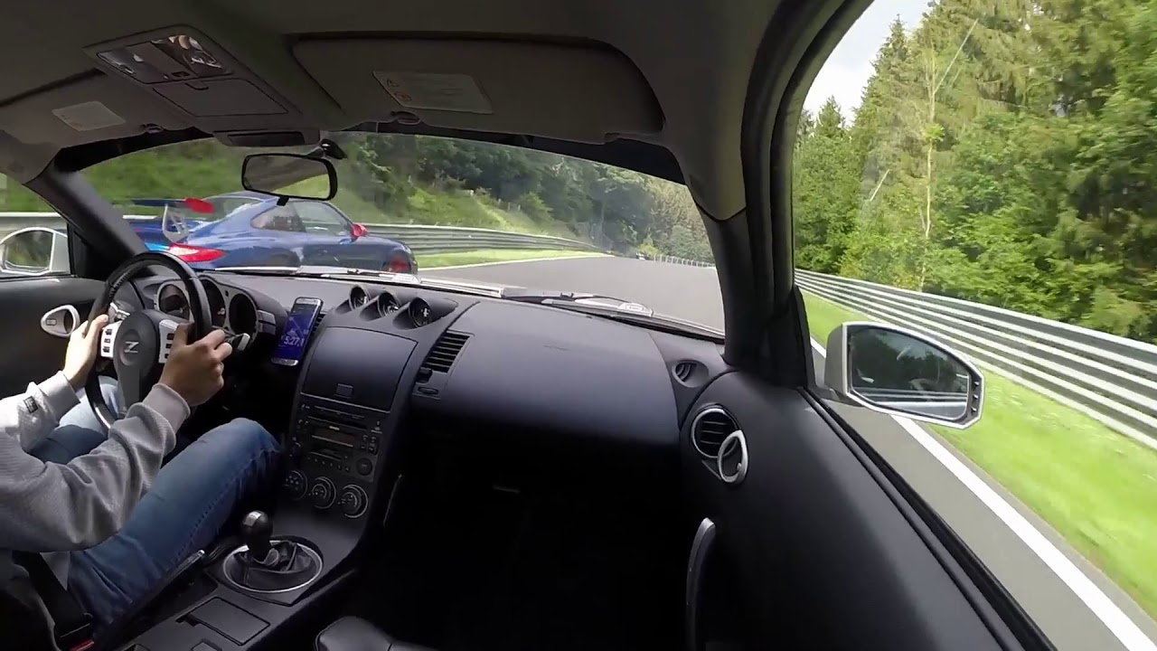 Onboard Nissan 350z chasing Seat Leon Cupra R - Nürburgring