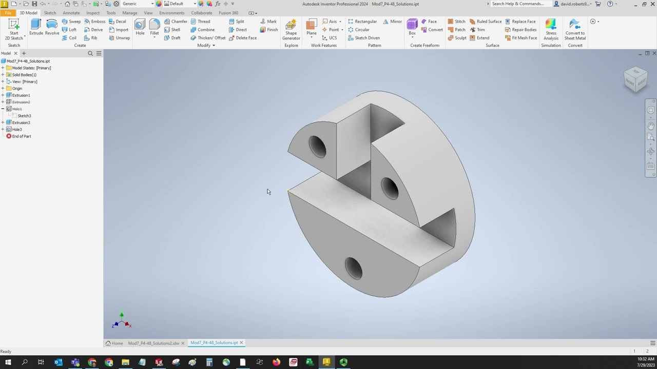 Creating Bolt Circle patterns in Autodesk Inventor