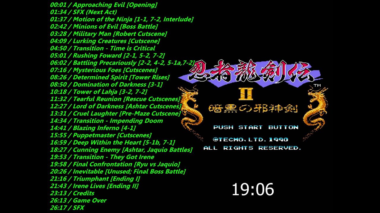 Nes: Ninja Gaiden II Soundtrack