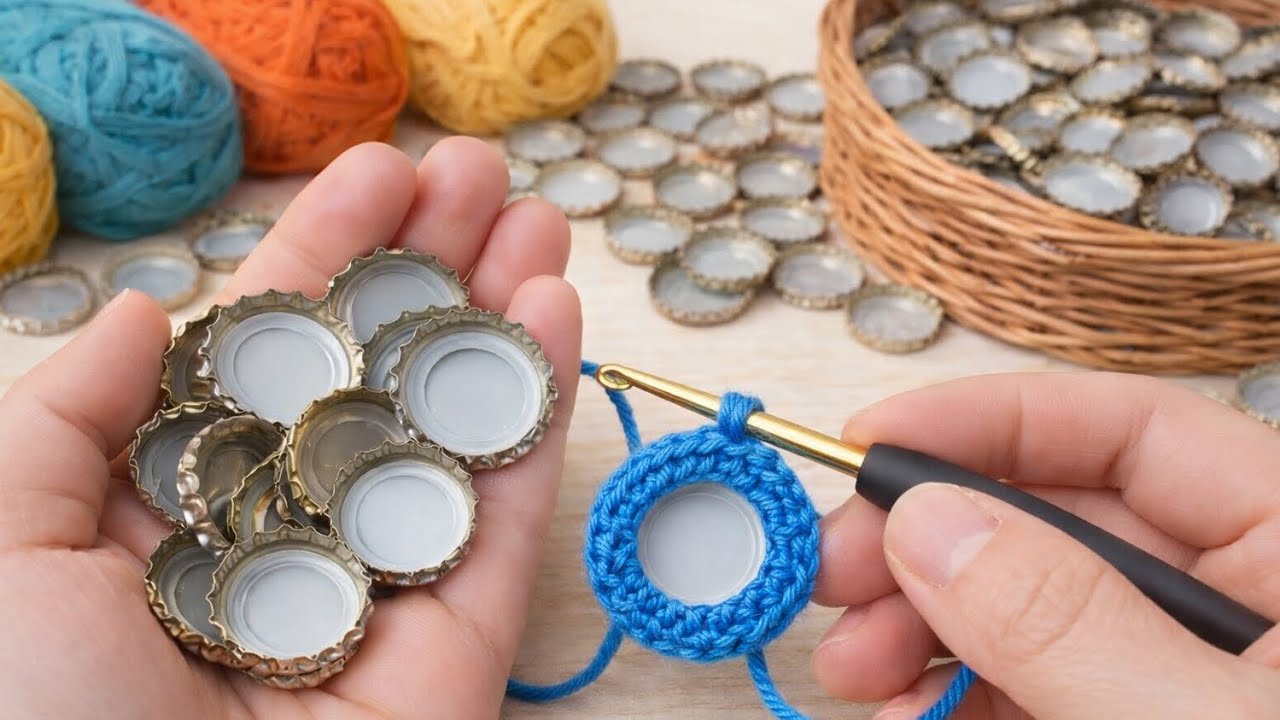 💰 I made 200 pairs in one day and sold them all!💰Easy Crochet Idea with Bottle Caps💰UPCYCLING DIY