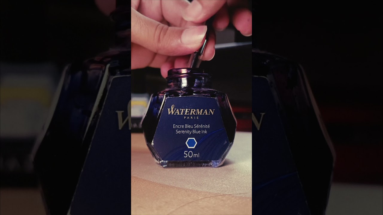 Inking Majohn B25 Fountain Pen with Waterman Serenity Blue ink! #journal #fountainpen #stationary