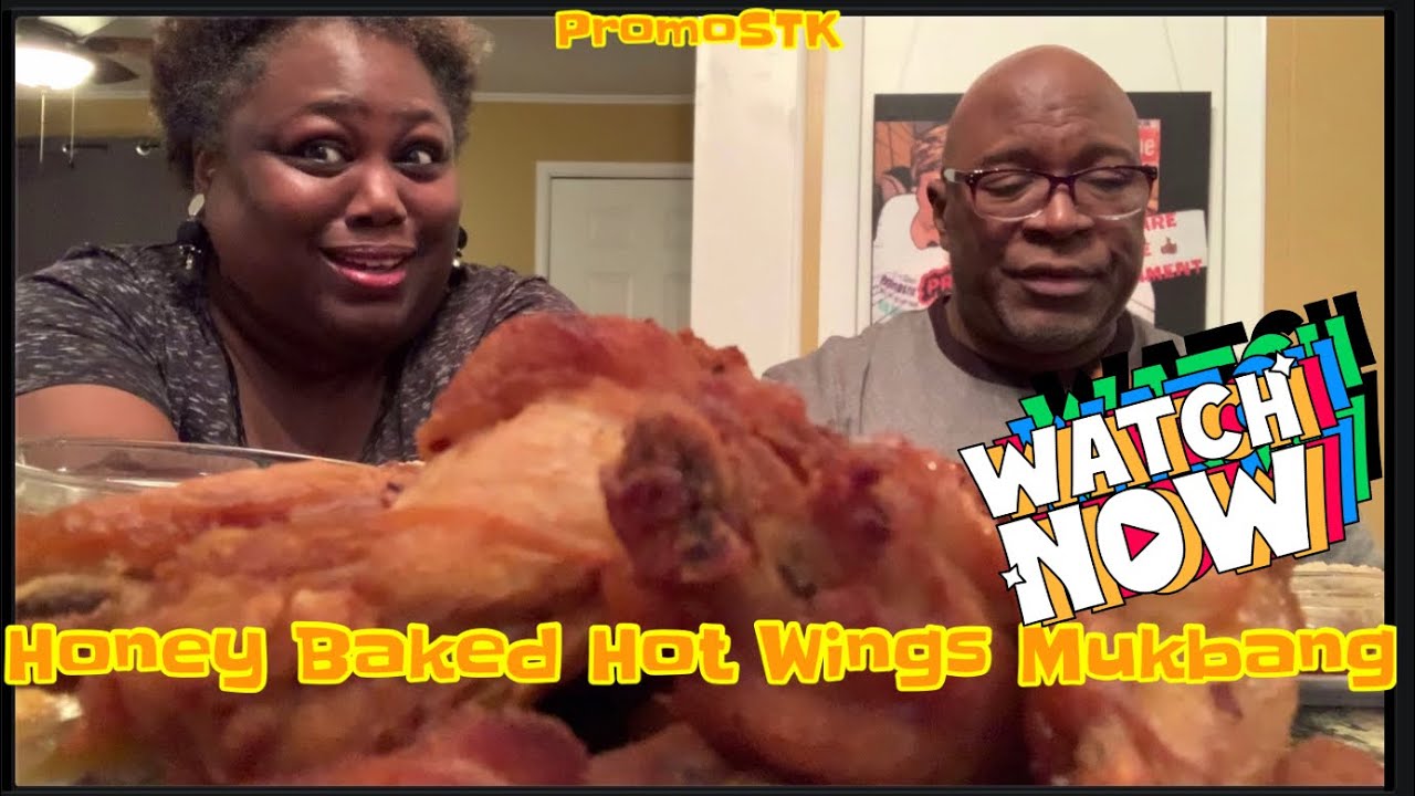 Острые крылышки в медовой запеканке Мукбанг #Promostk #honeybakedhotwings #honeybakedwings #chick...