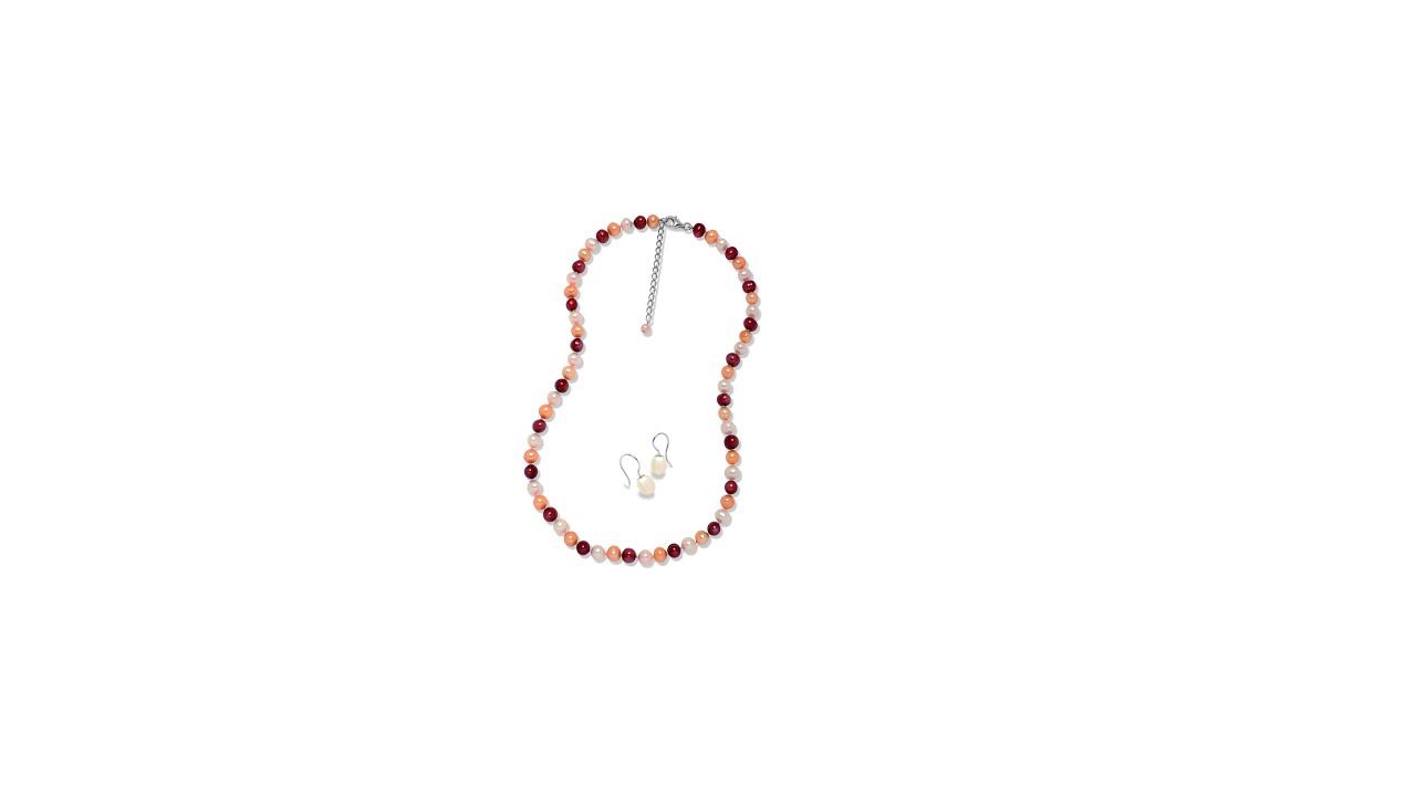 Set Valero Pearls Un Peu de Chic Ivoire (cercei, colier) @ SimplyChic.ro