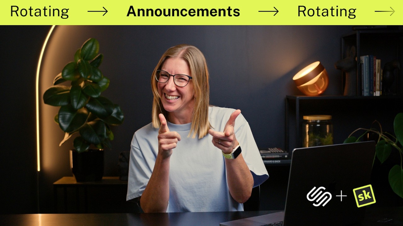 Animate your Squarespace announcement bar – 4 transition styles